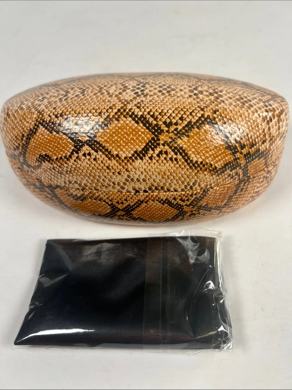 Snake-Print Hard Shell Reptile Habitat Accessory Case — Brown